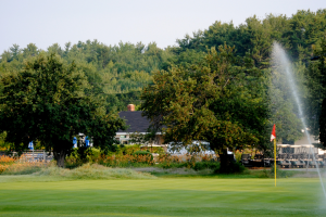 sprinklers on golf course
