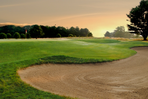 bunkers on golf course
